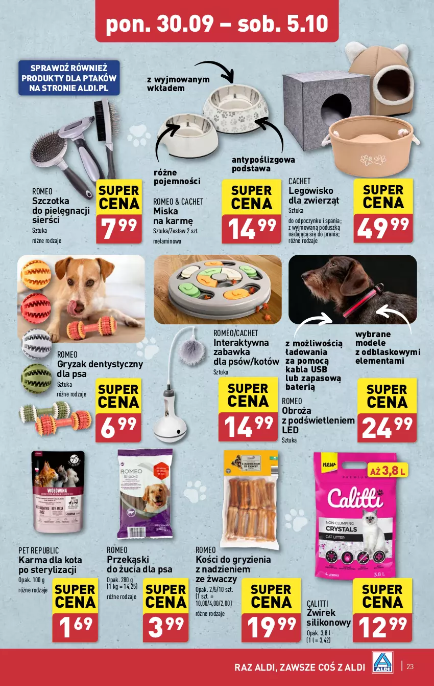 Gazetka promocyjna Aldi - Pełna oferta - ważna 30.09 do 05.10.2024 - strona 23 - produkty: Gry, LEGO, Legowisko, Miska, Szczotka, Tera, Zabawka