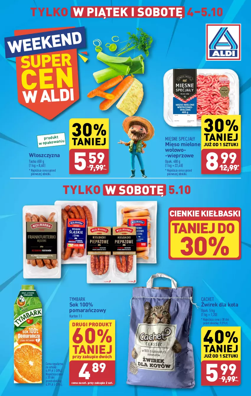 Gazetka promocyjna Aldi - Pełna oferta - ważna 30.09 do 05.10.2024 - strona 28 - produkty: Mięsne specjały, Mięso, Mięso mielone, Sok, Tymbark