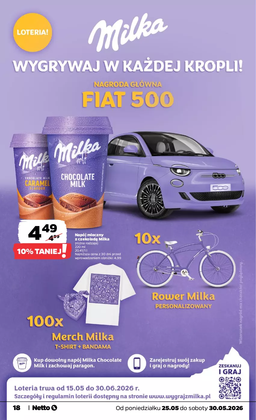 Gazetka promocyjna Netto - Od Poniedziałku - ważna 25.05 do 30.05.2026 - strona 18 - produkty: Milka, Napój, Napój mleczny