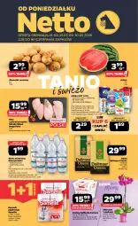 Gazetka promocyjna Netto - Od Poniedziałku - Gazetka - ważna od 30.05 do 30.05.2026 - strona 1 - produkty: Kurczak, Mus, Gra, Papier, Filet z piersi kurczaka, Praliny, Dallmayr, Kawa, Raffaello, Mlekovita, Storczyk, Ręcznik, Rolki, Muszynianka, Ferrero, Woda mineralna, Arbuz, Woda, Mleko, Fa