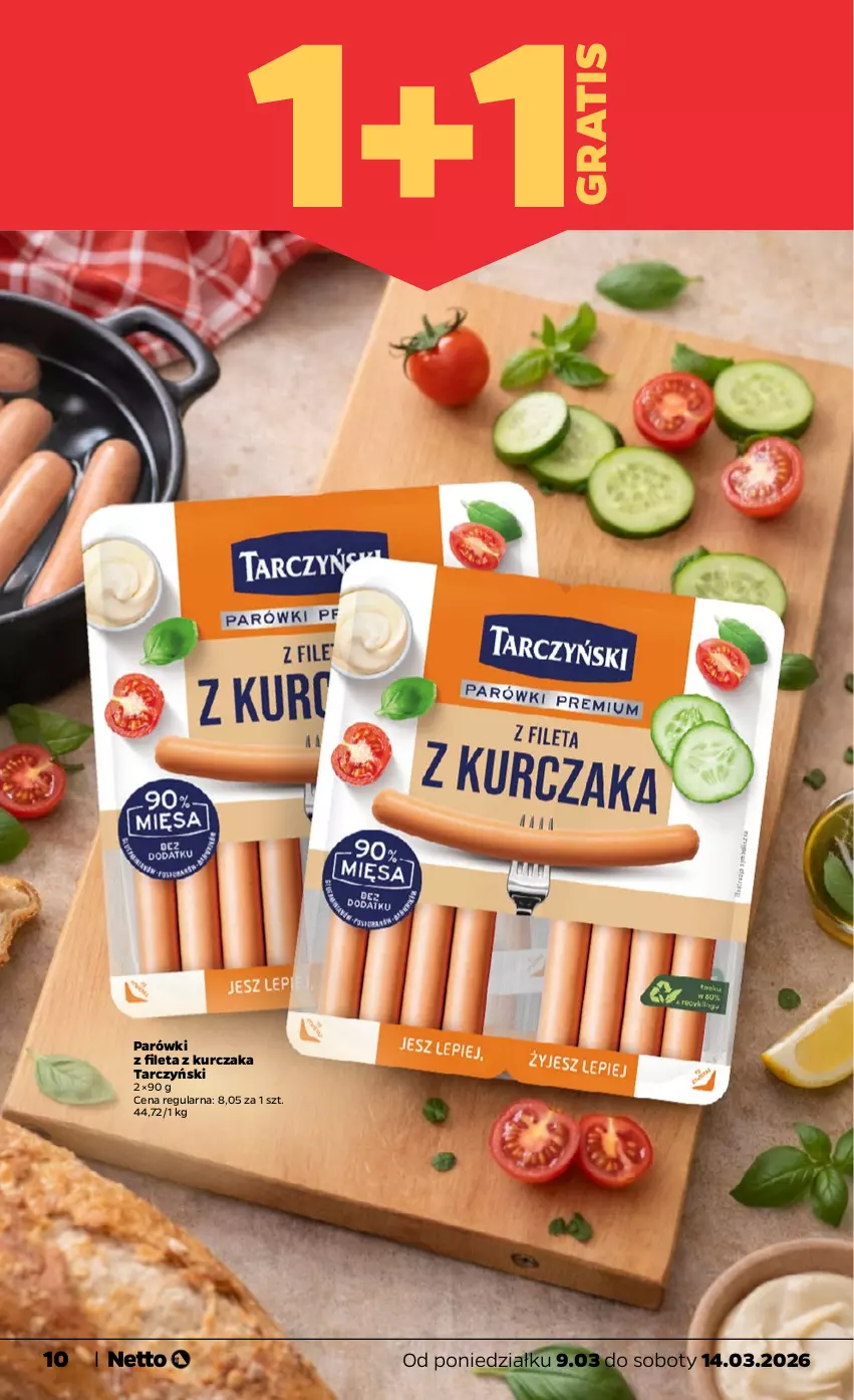 Gazetka promocyjna Netto - Od Poniedziałku - ważna 09.03 do 14.03.2026 - strona 10 - produkty: Gra, Kurczak, Parówki, Tarczyński