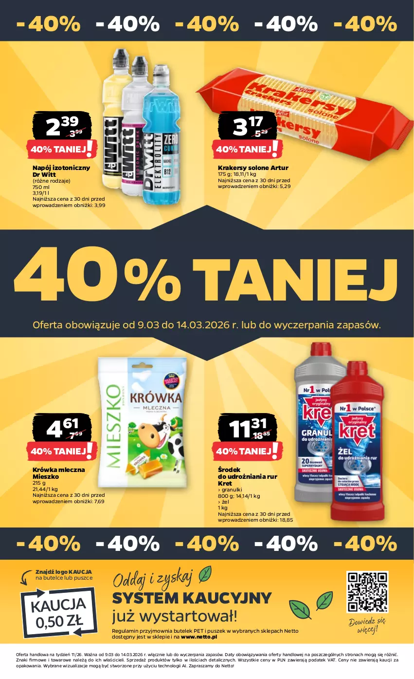 Gazetka promocyjna Netto - Od Poniedziałku - ważna 09.03 do 14.03.2026 - strona 30 - produkty: Artur, Gra, Krakersy, Kret, Napój, Napój izotoniczny