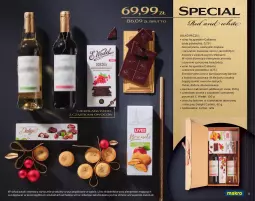 Gazetka promocyjna Makro - Świat prezentów - gotowe kosze i zestawy świąteczne - Gazetka - ważna od 23.12 do 23.12.2022 - strona 9 - produkty: Ciastka, Ser, Por, Noż, Czekolada, Czekolada gorzka, Bukiet, E. Wedel, Deser, Wino