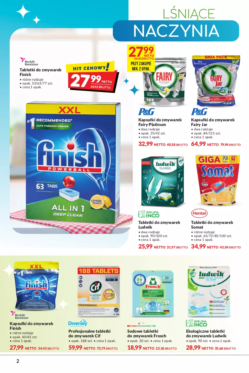 Gazetka promocyjna Makro - [Oferta specjalna] Wiosenne porządki - ważna 22.03 do 04.04.2022 - strona 2 - produkty: Cif, Fa, Fairy, Finish, Frosch, Ludwik, Somat, Tablet