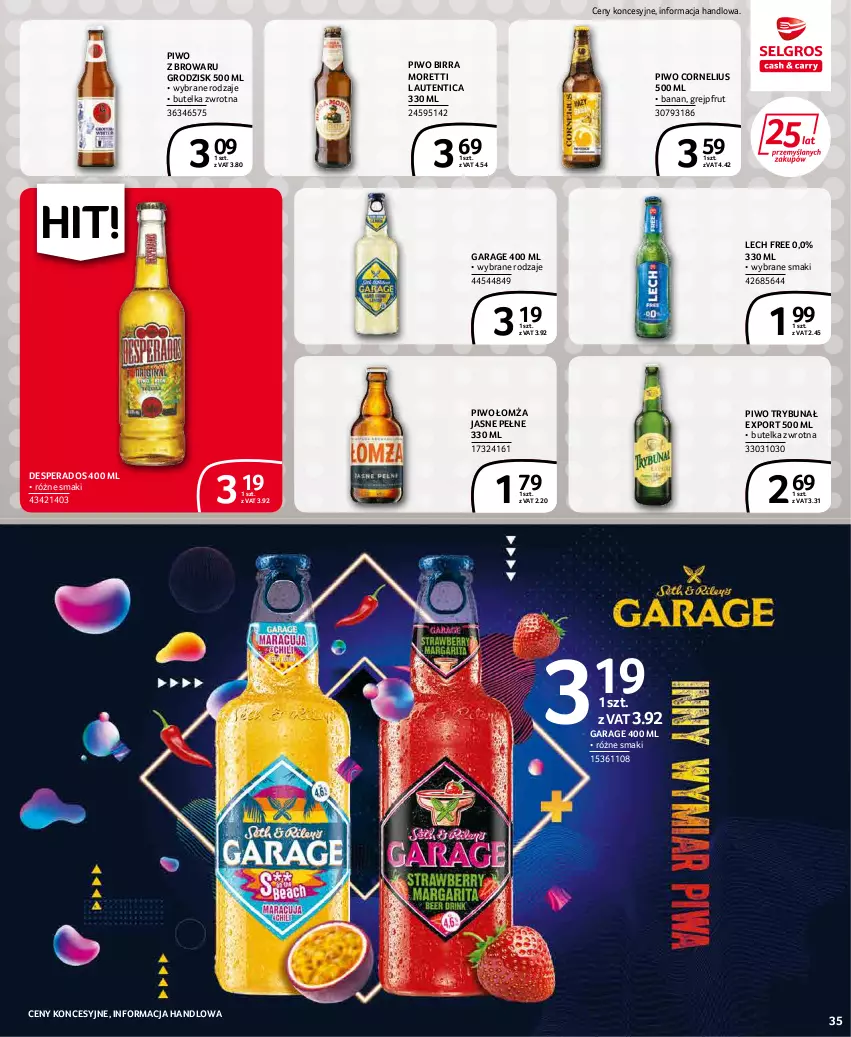 Gazetka promocyjna Selgros - Extra Oferta - ważna 01.03 do 31.03.2022 - strona 35 - produkty: Desperados, Grejpfrut, Piwo, Por