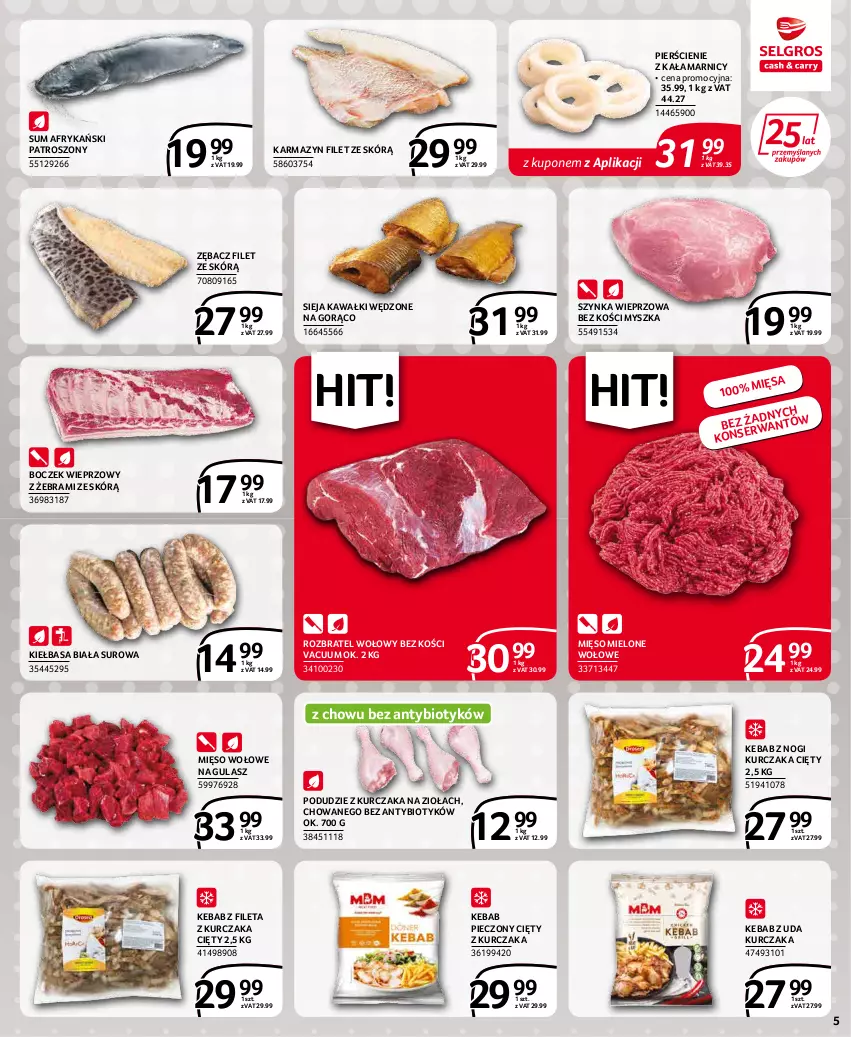 Gazetka promocyjna Selgros - Extra Oferta - ważna 01.03 do 31.03.2022 - strona 5 - produkty: Boczek, Boczek wieprzowy, Kawa, Kebab, Kiełbasa, Kiełbasa biała, Kurczak, Mięso, Mięso mielone, Mięso wołowe, Mysz, Piec, Podudzie z kurczaka, Rozbratel wołowy, Szynka, Szynka wieprzowa