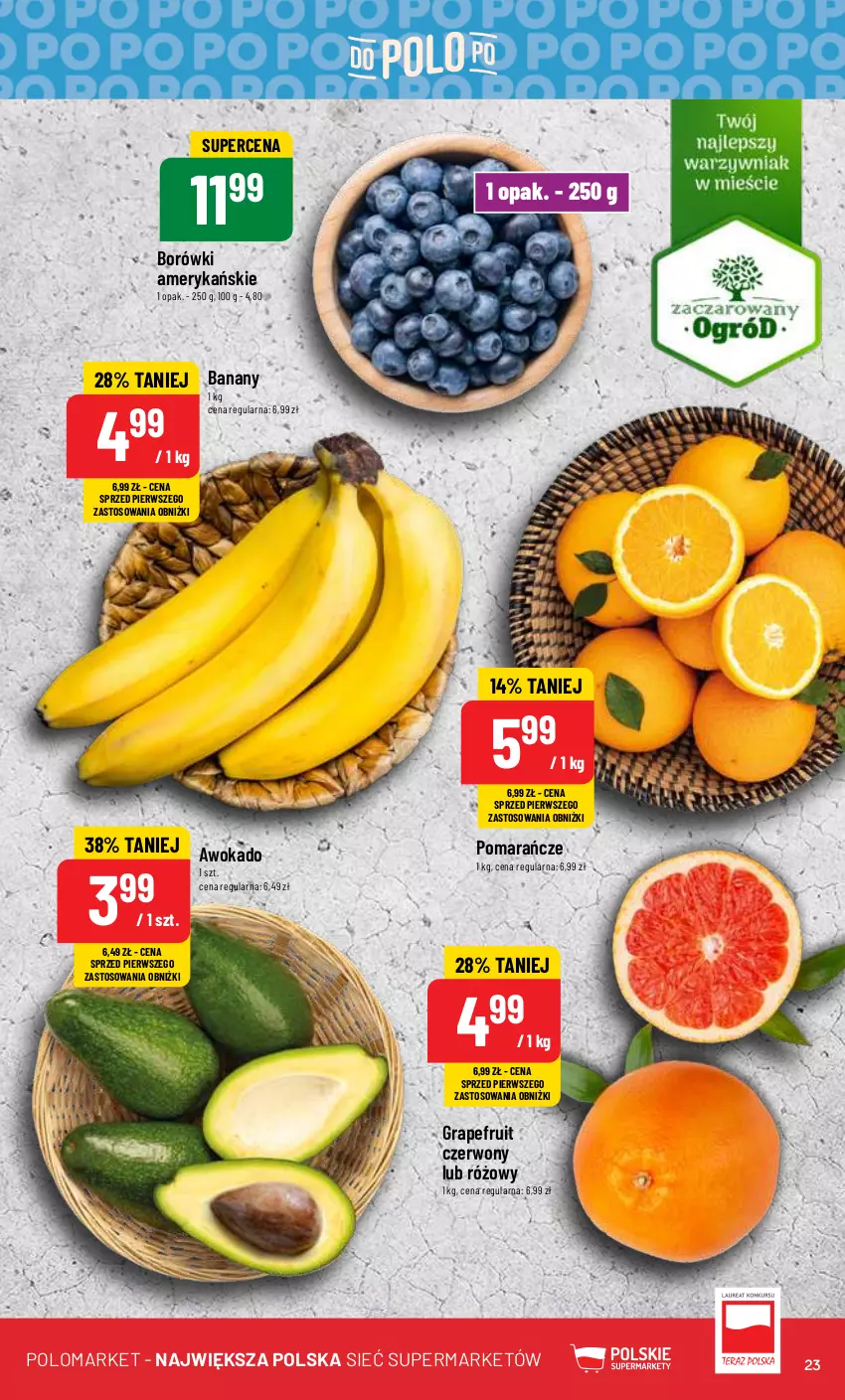 Gazetka promocyjna PoloMarket - Gazetka pomocyjna - ważna 10.01 do 16.01.2024 - strona 23 - produkty: Banany, Gra, Pomarańcze