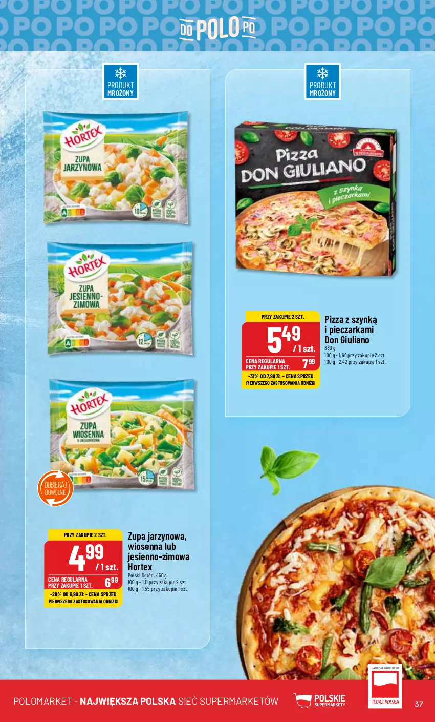 Gazetka promocyjna PoloMarket - Gazetka pomocyjna - ważna 10.01 do 16.01.2024 - strona 37 - produkty: Hortex, Ogród, Piec, Pieczarka, Pizza, Zupa