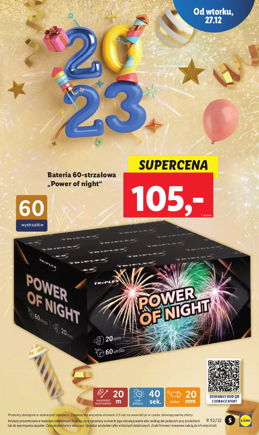 Gazetka promocyjna Lidl - GAZETKA - ważna 27.12 do 31.12.2022 - strona 5 - produkty: Bateria, Sok, Strzałów