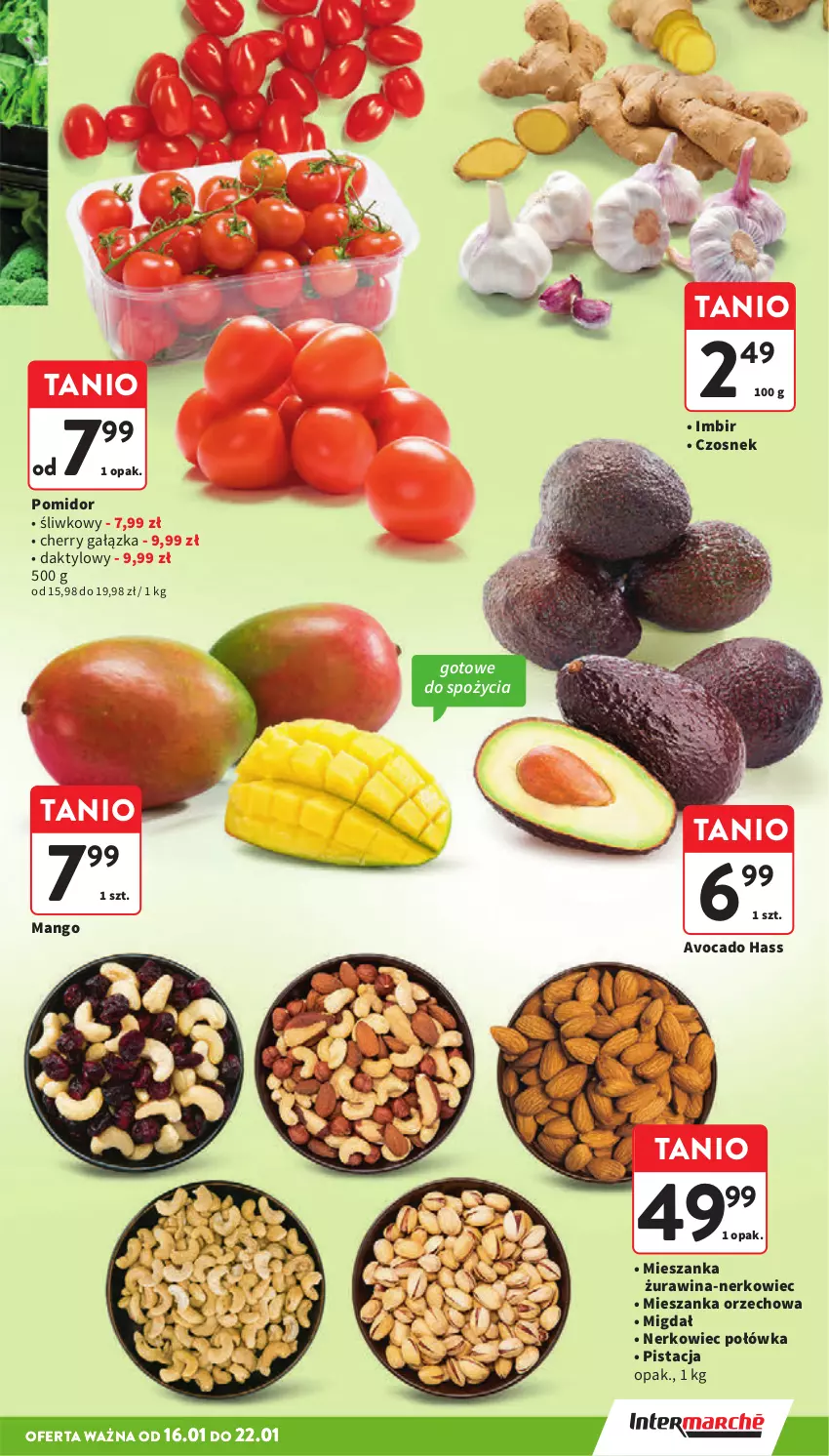 Gazetka promocyjna Intermarche - ważna 16.01 do 22.01.2025 - strona 13 - produkty: Avocado, Czosnek, Imbir, Mango, Mieszanka orzechowa