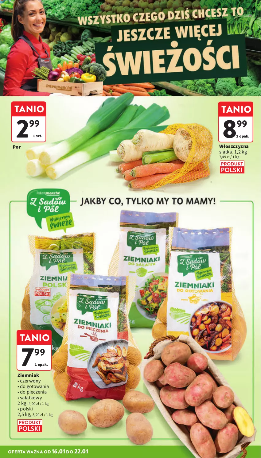 Gazetka promocyjna Intermarche - ważna 16.01 do 22.01.2025 - strona 14 - produkty: Piec, Por, Sałat, Siatka