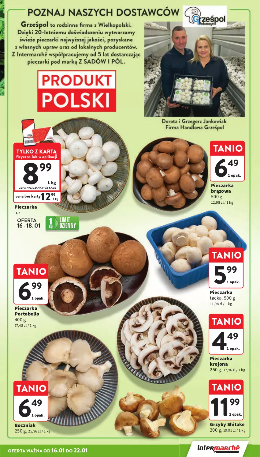 Gazetka promocyjna Intermarche - ważna 16.01 do 22.01.2025 - strona 15 - produkty: Bell, Boczniak, Grzyby, Piec, Pieczarka, Por, Portobello