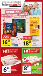 Gazetka promocyjna Intermarche - Gazetka - ważna od 22.01 do 22.01.2025 - strona 1 - produkty: Piec, Kurczak, Kawa mielona, Kawa, Pieczarka, E. Wedel, Baryłki, Fa