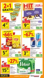Gazetka promocyjna Intermarche - Gazetka - ważna od 22.01 do 22.01.2025 - strona 3 - produkty: Serek puszysty, Ser, Gra, Papier, Red Bull, Chipsy, Tarta, Papier toaletowy, Velvet, Serek, Mleczko, Napój, Tartare, Milka