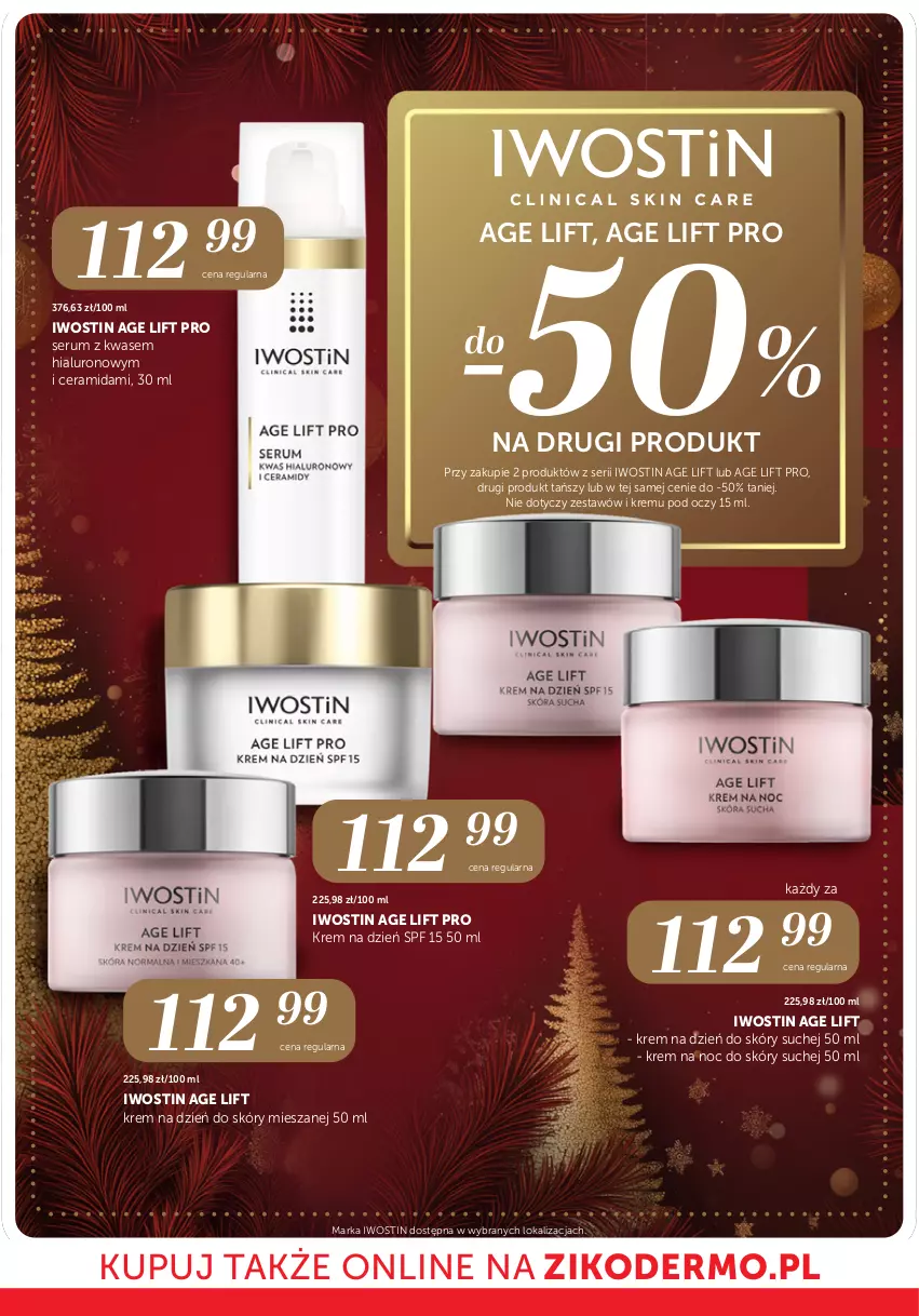 Gazetka promocyjna Ziko - Gazetka Ziko Dermo - ważna 21.11 do 27.12.2025 - strona 14 - produkty: Iwostin, Krem na dzień, Krem na noc, Rum, Ser, Serum