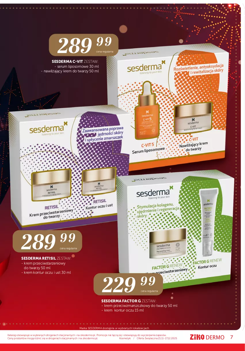 Gazetka promocyjna Ziko - Gazetka Ziko Dermo - ważna 21.11 do 27.12.2025 - strona 7 - produkty: Fa, Krem do twarzy, Krem przeciwzmarszczkowy, Mars, Rum, Ser, Serum, Sesderma