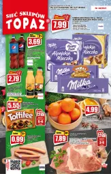 Gazetka promocyjna Topaz - Gazetka - Gazetka - ważna od 08.12 do 08.12.2021 - strona 1 - produkty: Top, Sok, Pepsi max, Coca-Cola, Pepsi, Mleczko, Czekolada, Toffifee, Cappy, Waga, Mango, Napój, Berlinki, Milka