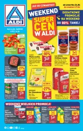 Gazetka promocyjna Aldi - Okazje na weekend - Gazetka - ważna od 27.04 do 27.04.2025 - strona 1 - produkty: Piwa, Piwo, Maasdam, Mięso mielone, Mięso mielone z łopatki wieprzowej, Kujawski, Ser, Gra, Hofburger, Papier, Kawa ziarnista, Mięsne specjały, Kawa, Ręcznik, Burger, Olej rzepakowy, Masło, Olej, Kiełbasa, Pomidory, Segafredo, Mięso, Mleko, Kiełbasa śląska
