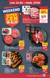 Gazetka promocyjna Aldi - Okazje na weekend - Gazetka - ważna od 27.04 do 27.04.2025 - strona 7 - produkty: Karkówka wieprzowa, Stek, Mięsne specjały, Burger, Rostbef