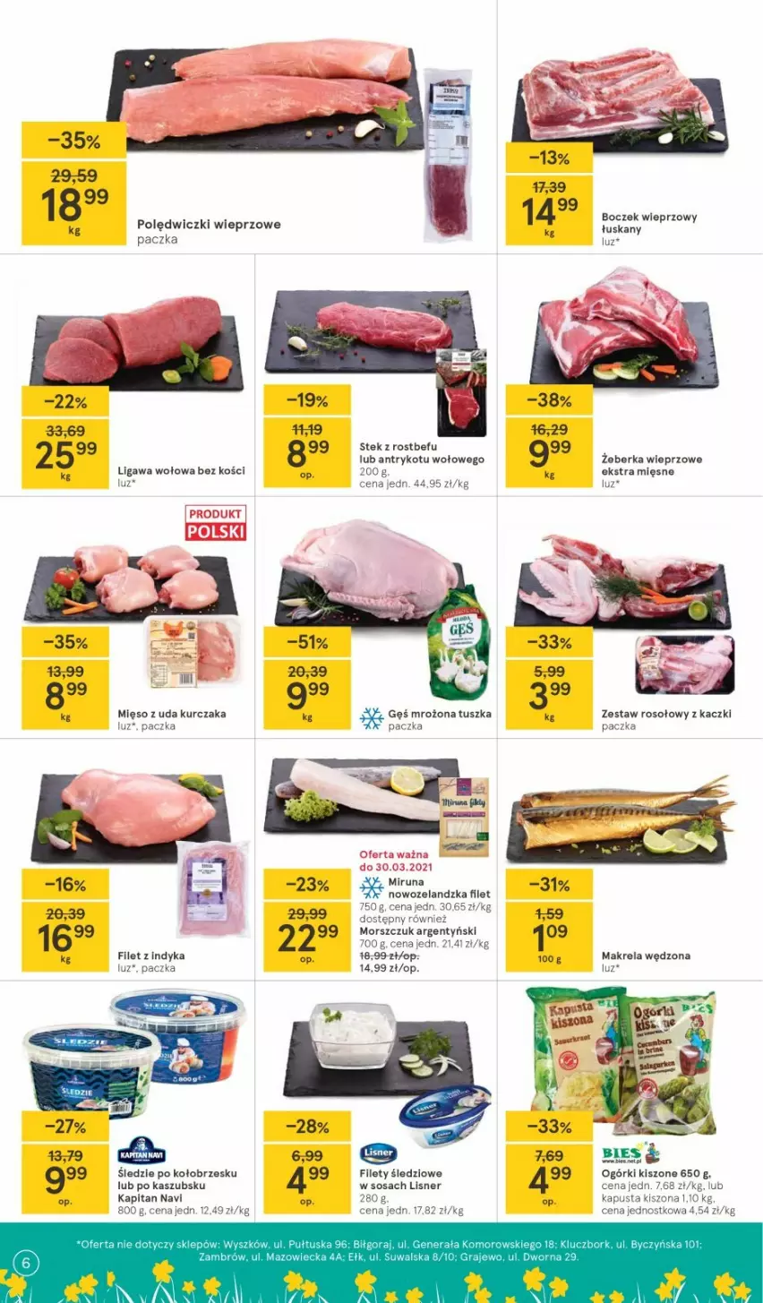 Gazetka promocyjna Tesco - Tesco gazetka - przyszły tydzień - ważna 25.03 do 03.04.2021 - strona 6 - produkty: Lisner, Rostbef, Sos, Stek, Tusz, Zestaw rosołowy z kaczki