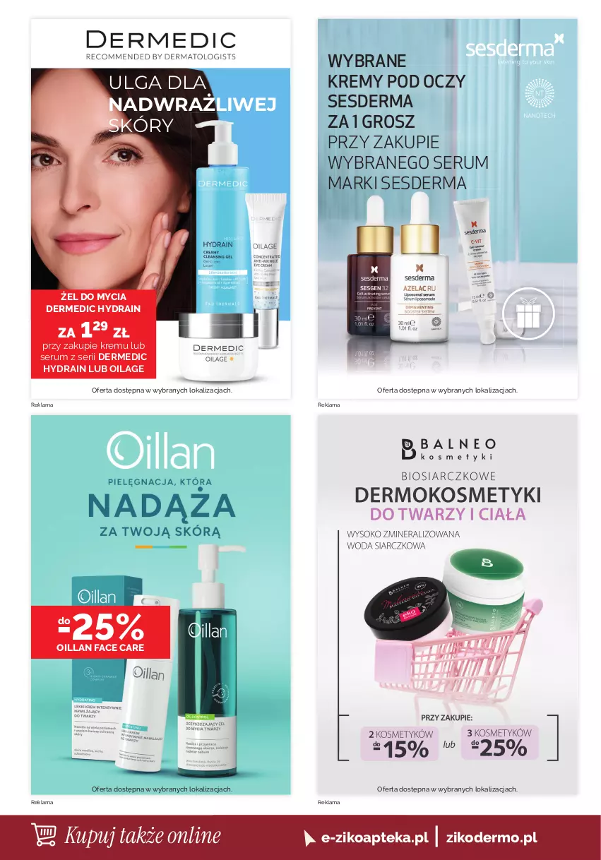 Gazetka promocyjna Ziko - Gazetka Ziko Dermo - ważna 08.10 do 21.10.2026 - strona 10 - produkty: Apteka, Dermedic, Fa, LG, Oillan, Rum, Ser, Serum, Sesderma