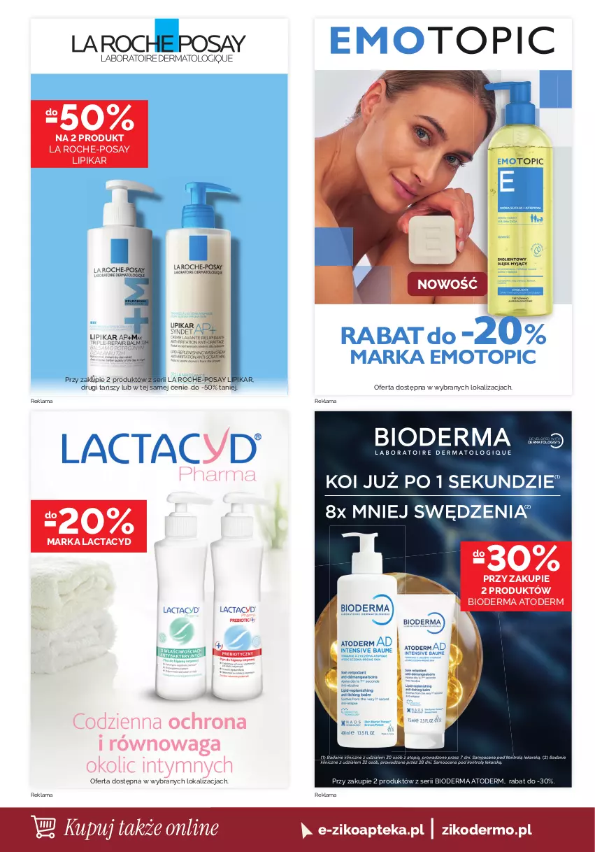 Gazetka promocyjna Ziko - Gazetka Ziko Dermo - ważna 08.10 do 21.10.2026 - strona 12 - produkty: Apteka, Atoderm, Bioderma, La Roche-Posay, Lactacyd, Lipikar, Ser, Top