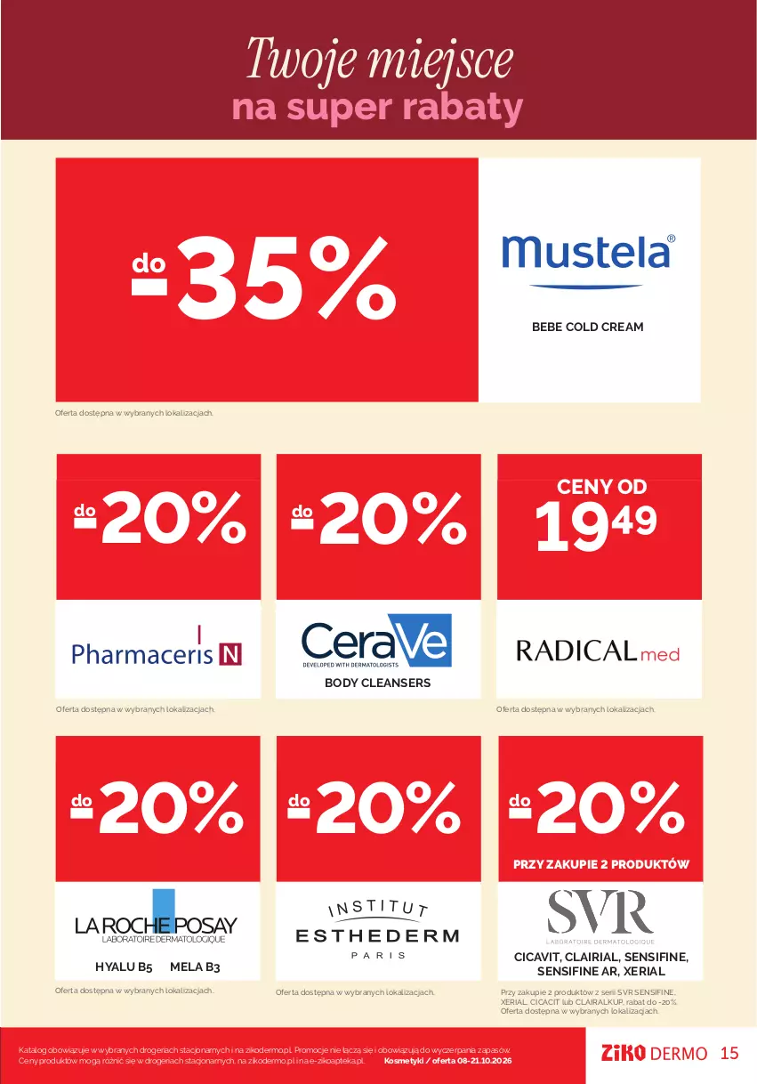 Gazetka promocyjna Ziko - Gazetka Ziko Dermo - ważna 08.10 do 21.10.2026 - strona 15 - produkty: Apteka, Body, Cold Cream, Ser, SVR