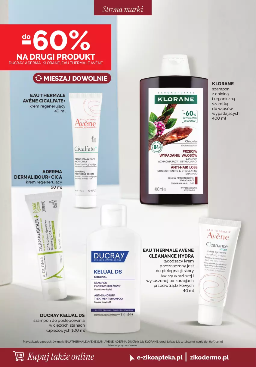 Gazetka promocyjna Ziko - Gazetka Ziko Dermo - ważna 08.10 do 21.10.2026 - strona 2 - produkty: Apteka, Avène, Ducray, Fa, Klorane, Krem regenerujący, Szampon