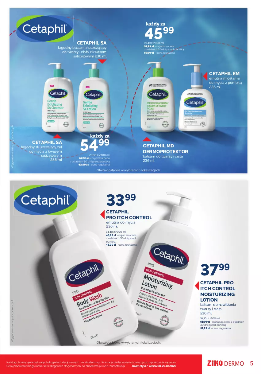 Gazetka promocyjna Ziko - Gazetka Ziko Dermo - ważna 08.10 do 21.10.2026 - strona 5 - produkty: Apteka, Cetaphil, Control, Emulsja, Emulsja do mycia, Mop