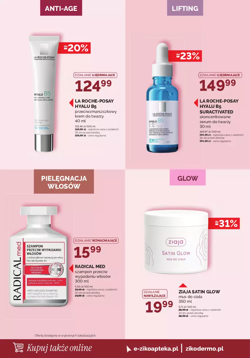 Gazetka promocyjna Ziko - Gazetka Ziko Dermo - ważna 08.10 do 21.10.2026 - strona 8 - produkty: Apteka, Krem do twarzy, La Roche-Posay, Mars, Mus, Pielęgnacja włosów, Rum, Sati, Ser, Serum, Serum do twarzy, Szampon, Ziaja