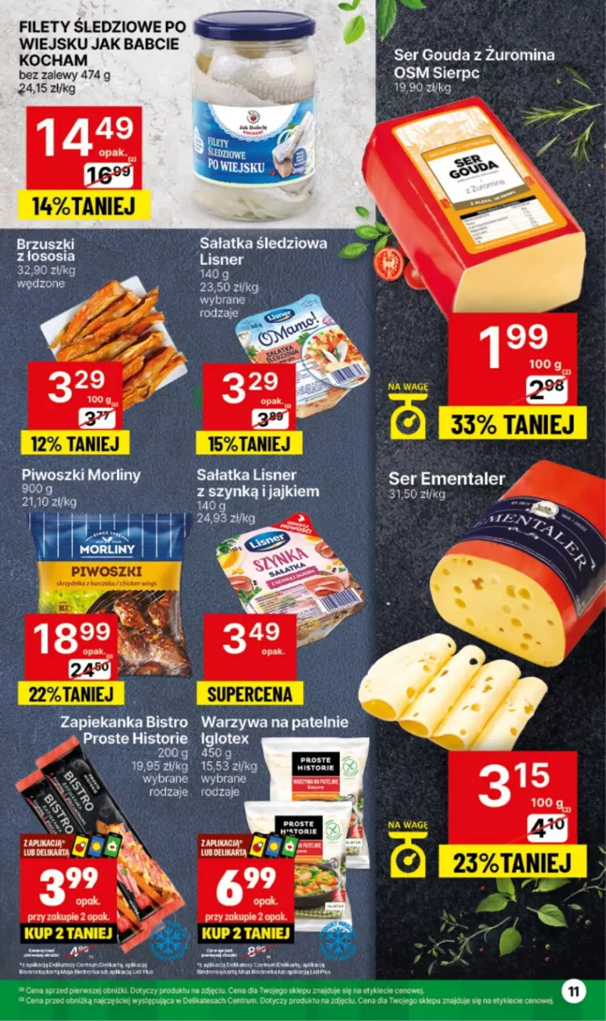 Gazetka promocyjna Delikatesy Centrum - NOWA GAZETKA Delikatesy Centrum od 24 czerwca! 24-30.06.2024 - ważna 24.06 do 30.06.2024 - strona 11 - produkty: Gouda, Lisner, Mop, Orka, Rum, Sałat, Sałatka, Ser, Sos, Warzywa, Warzywa na patelnie