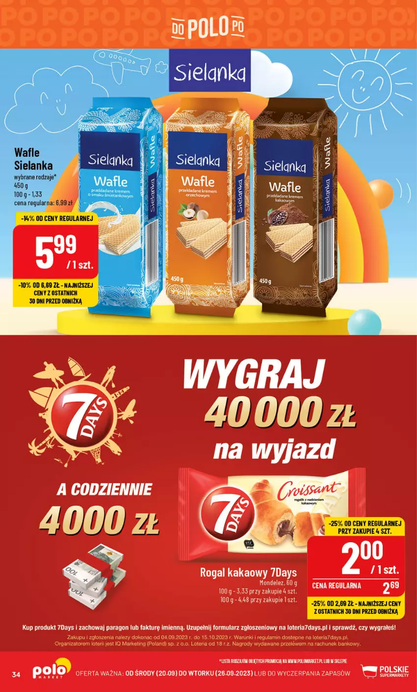 Gazetka promocyjna PoloMarket - Gazetka pomocyjna - ważna 20.09 do 26.09.2023 - strona 34 - produkty: Wafle