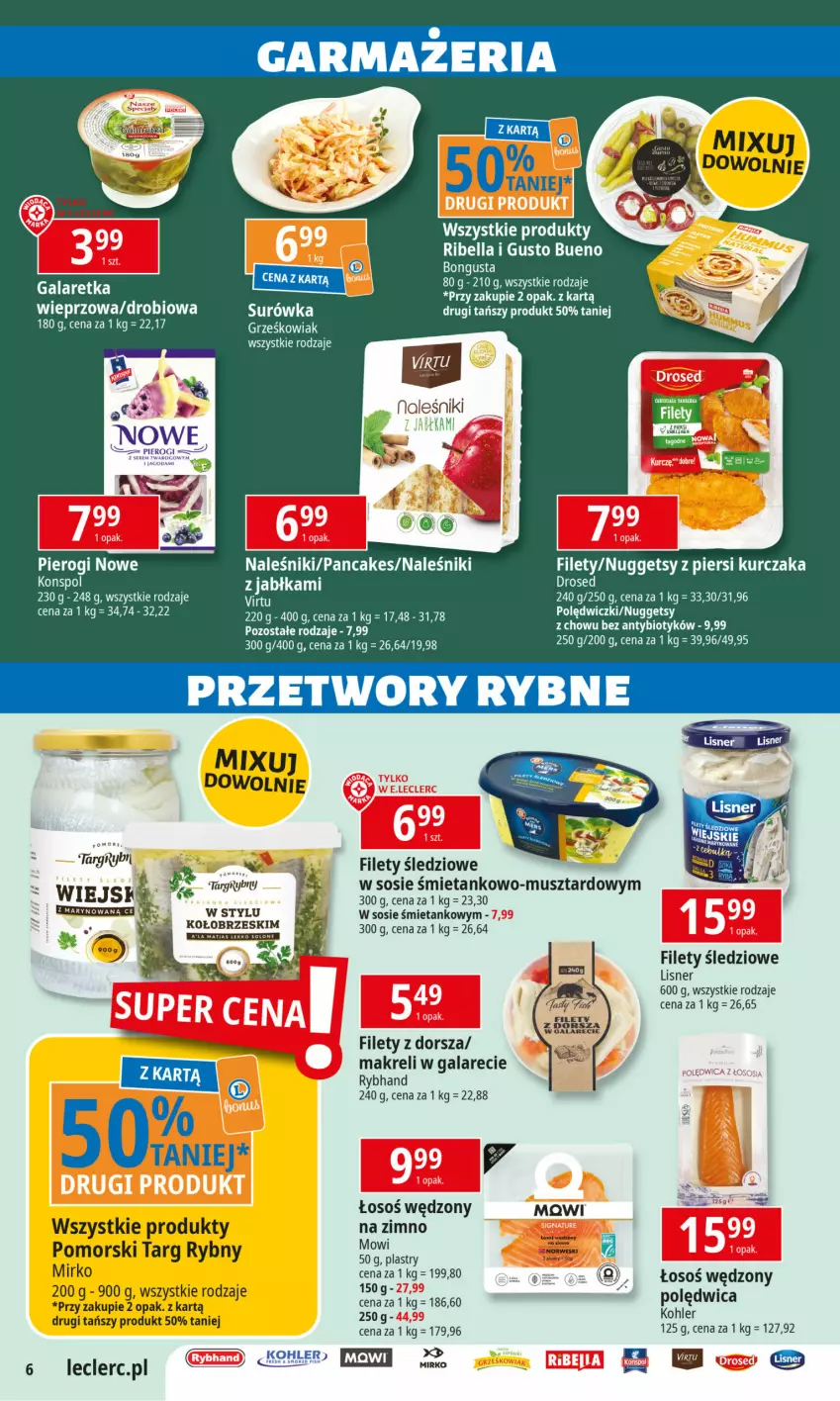 Gazetka promocyjna E Leclerc - ważna 09.07 do 20.07.2024 - strona 6 - produkty: Bell, Bella, Dorsz, Gala, Galaretka, Jabłka, Kurczak, Lisner, Moda, Mus, Polędwica, Sos, Surówka