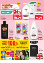 Gazetka promocyjna Kaufland - Gazetka tygodnia - Gazetka - ważna od 30.07 do 30.07.2025 - strona 43 - produkty: Gillette Venus, Mydło w płynie, Str8, Pasta do zębów, Woda po goleniu, Tampony, Dove, Venus, Szampon, Syoss, Podpaski, Gillette, Odżywka, Mydło, Elmex, Wkładki, Woda, Waga, Fa