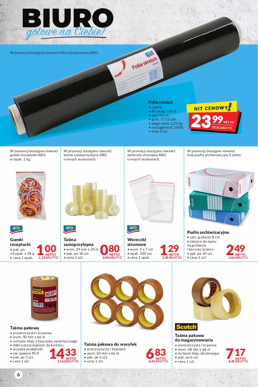 Gazetka promocyjna Makro - [Oferta specjalna] Biuro - ważna 04.05 do 16.05.2022 - strona 6 - produkty: Biuro, Klej, Mop, Sok, Taśma pakowa, Tran, Waga