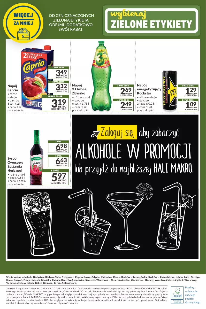 Gazetka promocyjna Makro - [Oferta promocyjna] Kupuj więcej płać mniej - ważna 08.02 do 07.03.2022 - strona 8 - produkty: Gra, Herbapol, Kosz, Napój, Owoce, Papier, Piec, Rum, Sos, Syrop, Szal