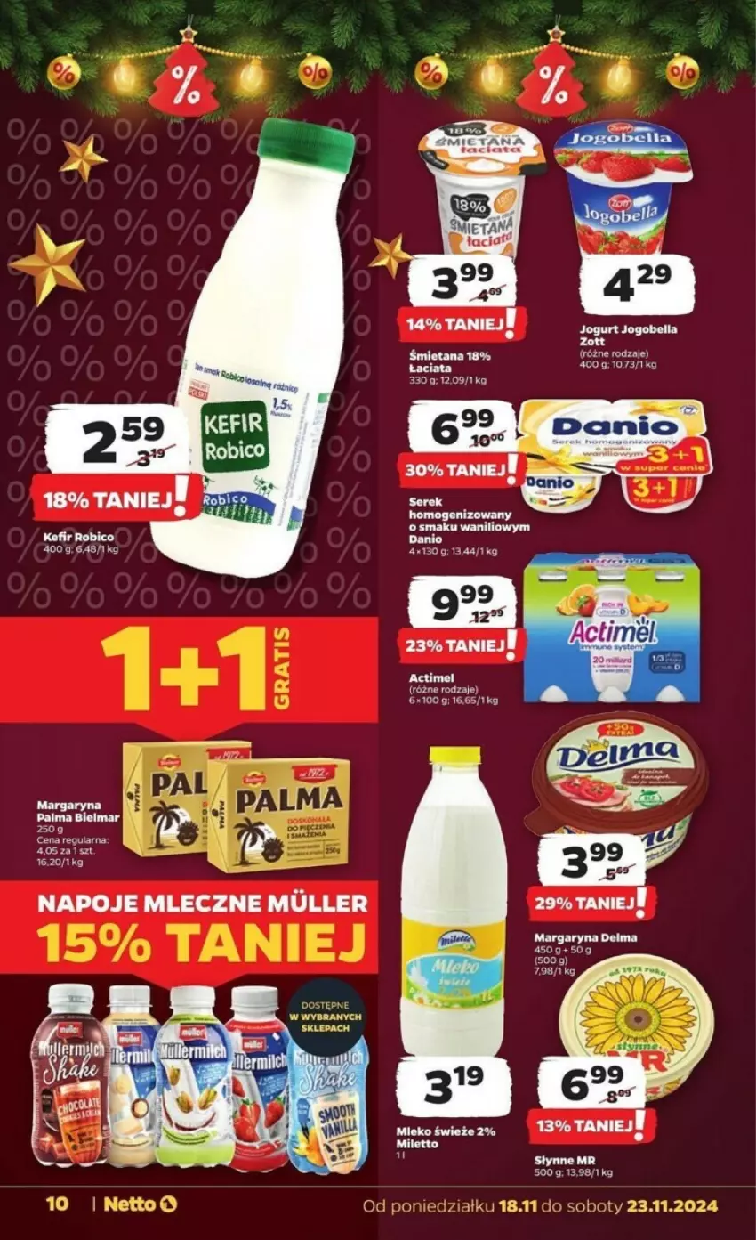 Gazetka promocyjna Netto - ważna 18.11 do 23.11.2024 - strona 2 - produkty: Actimel, Bell, Bella, BIC, Delma, Fa, Jogobella, Jogurt, Kefir, LG, Margaryna, Mleko, Palma, Słynne, Zott