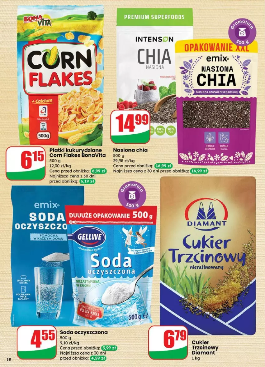Gazetka promocyjna Dino - ważna 03.09 do 09.09.2025 - strona 10 - produkty: Chia, Corn flakes, Cukier, Diamant, Soda oczyszczona
