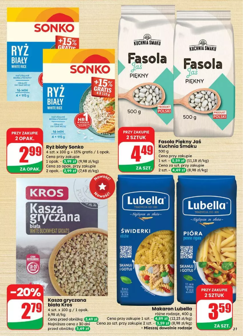 Gazetka promocyjna Dino - ważna 03.09 do 09.09.2025 - strona 14 - produkty: Bell, Bella, Fa, Fasola, Gra, Gry, Kasza, Kasza gryczana, Kuchnia, Lubella, Makaron, Ryż, Ryż biały, Sonko, STP