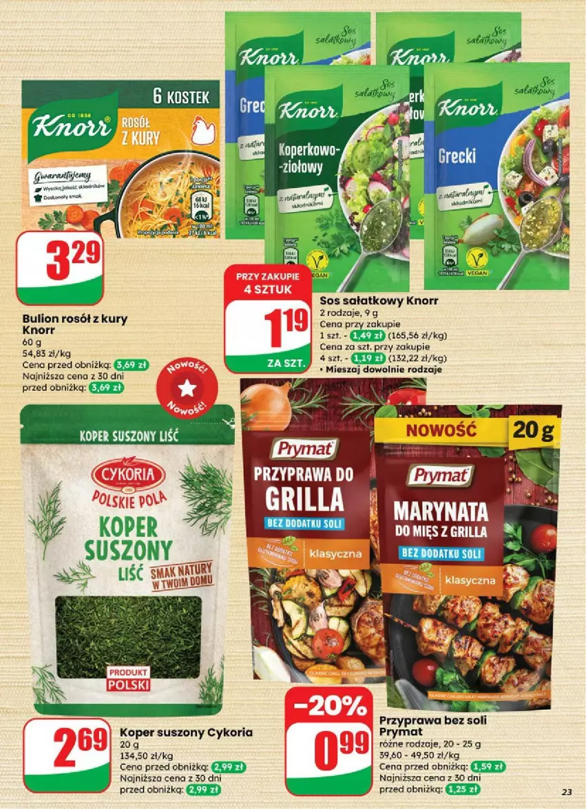 Gazetka promocyjna Dino - ważna 03.09 do 09.09.2025 - strona 16 - produkty: Bulion, Fa, Grill, Knorr, Lion, Prymat, Rosół, Sałat, Sos