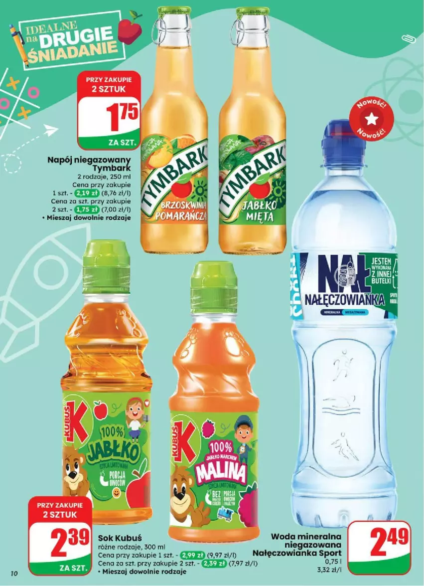 Gazetka promocyjna Dino - ważna 03.09 do 09.09.2025 - strona 2 - produkty: Kubuś, Nałęczowianka, Napój, Por, Sok, Sport, Woda, Woda mineralna