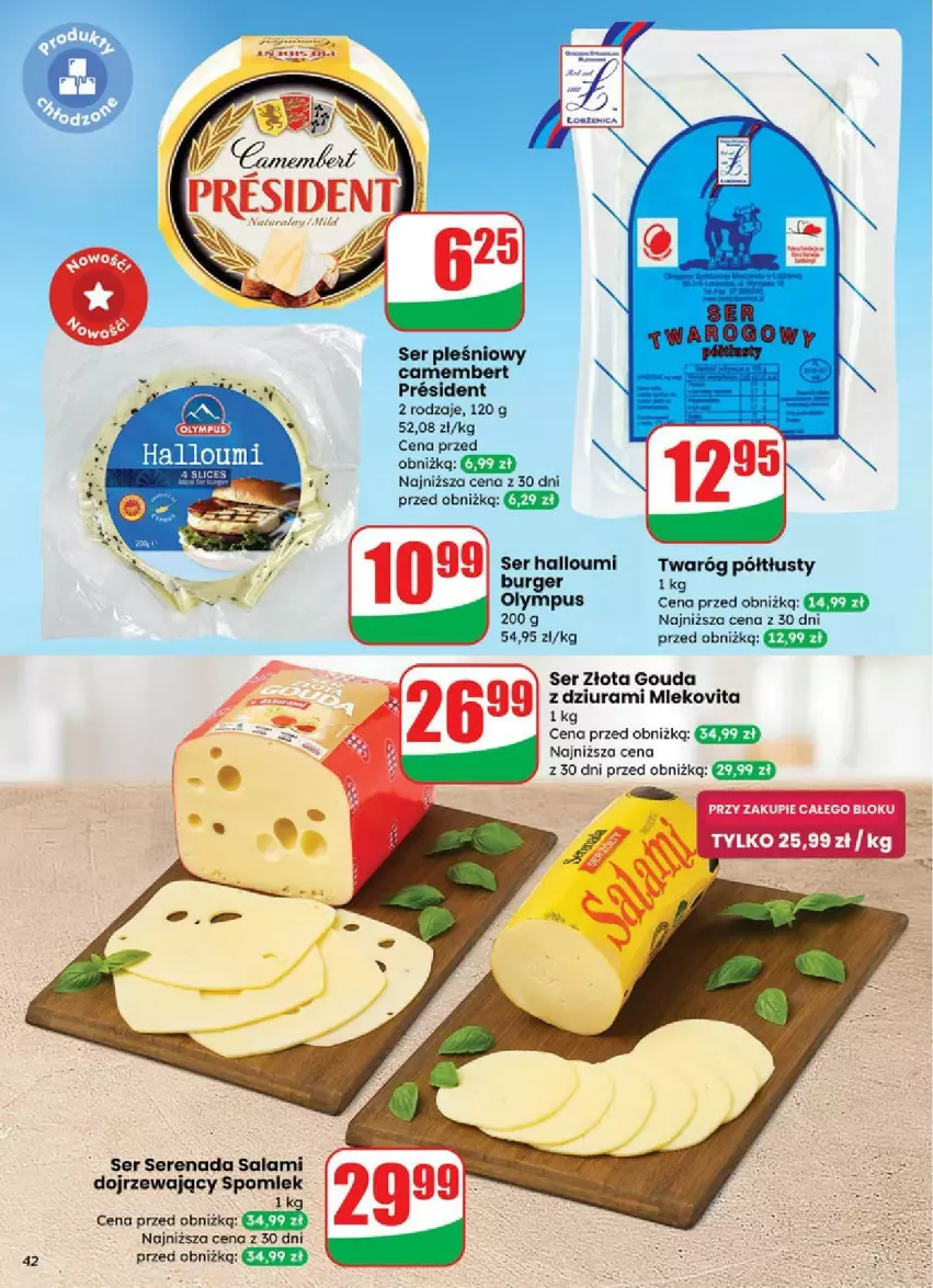 Gazetka promocyjna Dino - ważna 03.09 do 09.09.2025 - strona 37 - produkty: Burger, Camembert, Gouda, Mleko, Mlekovita, Salami, Ser, Ser pleśniowy, Twaróg, Twaróg półtłusty, Vita C