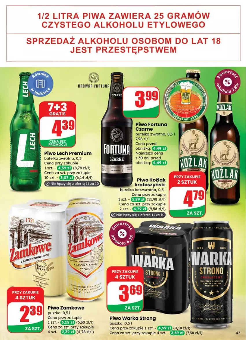 Gazetka promocyjna Dino - ważna 03.09 do 09.09.2025 - strona 42 - produkty: AEG, Fortuna, Lech Premium, Odol, Piwo, Warka