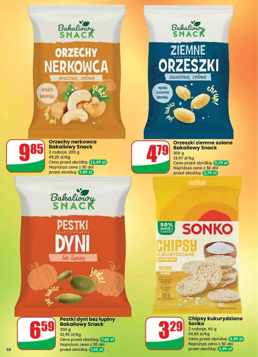 Gazetka promocyjna Dino - ważna 03.09 do 09.09.2025 - strona 46 - produkty: Chipsy, Orzeszki, Orzeszki ziemne, Pestki dyni, Sonko