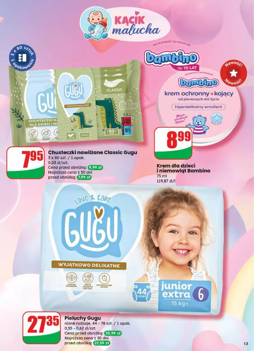 Gazetka promocyjna Dino - ważna 03.09 do 09.09.2025 - strona 5 - produkty: Chusteczki, Dzieci, Pieluchy