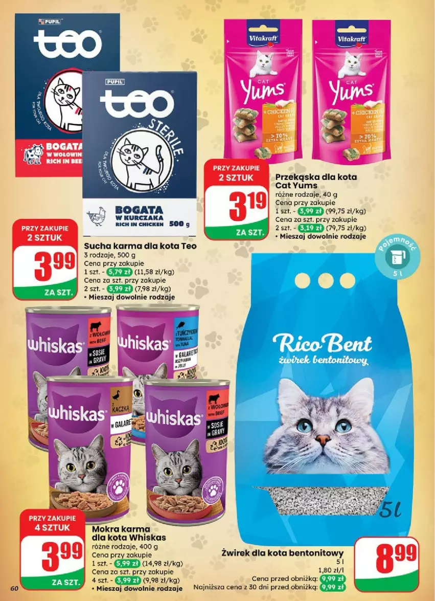 Gazetka promocyjna Dino - ważna 03.09 do 09.09.2025 - strona 57 - produkty: Mokra karma, Sucha karma, Whiskas
