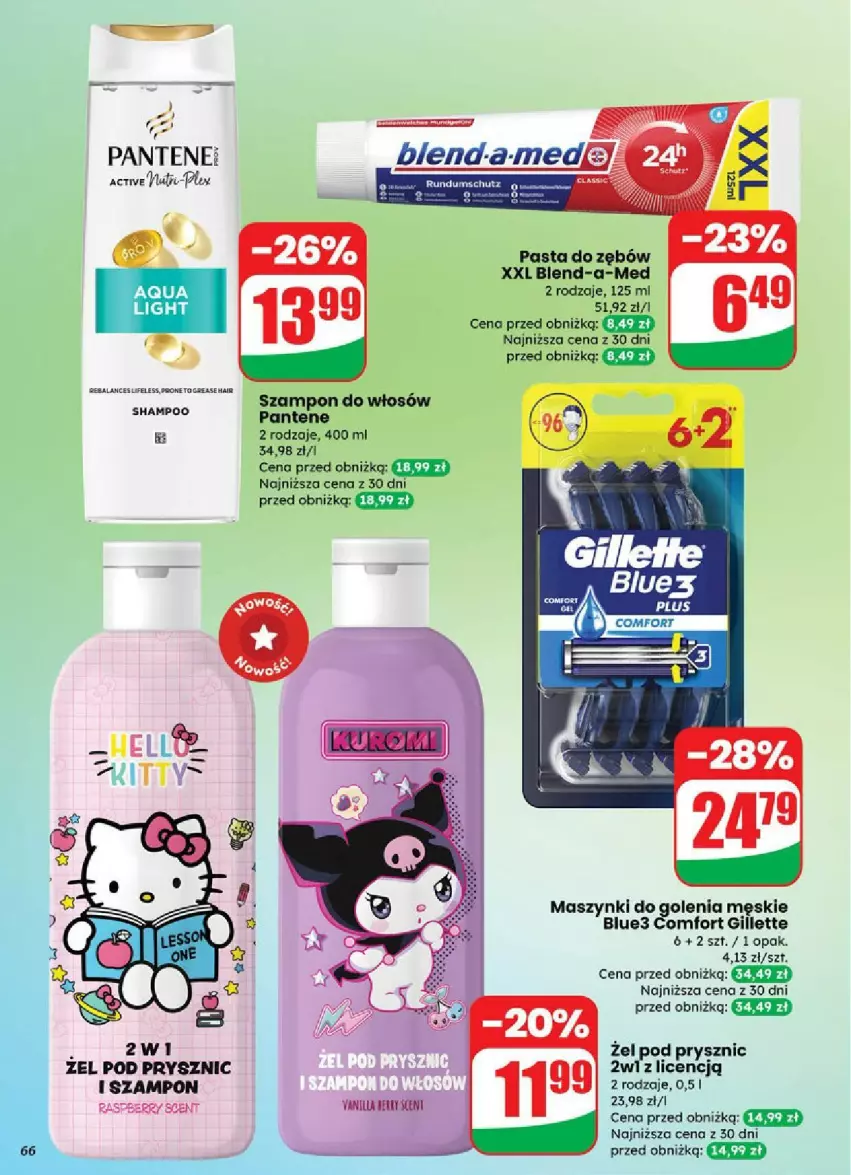 Gazetka promocyjna Dino - ważna 03.09 do 09.09.2025 - strona 63 - produkty: Blend-a-Med, Gillette, Pantene, Pasta do zębów, Szampon
