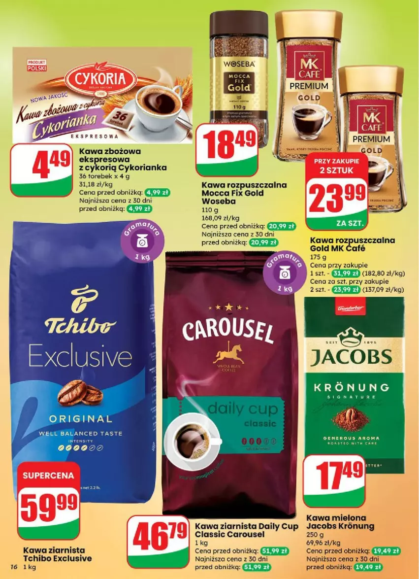 Gazetka promocyjna Dino - ważna 03.09 do 09.09.2025 - strona 8 - produkty: Gin, Jacobs, Kawa, Kawa mielona, Kawa rozpuszczalna, Kawa zbożowa, Kawa ziarnista, Mocca Fix Gold, Tchibo, Woseba
