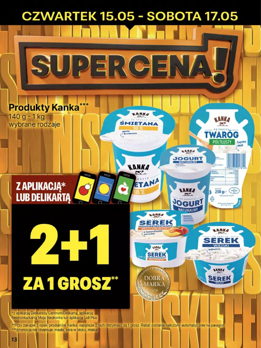 Gazetka promocyjna Delikatesy Centrum - Franczyza DC20 Czwartek - ważna 15.05 do 21.05.2025 - strona 13 - produkty: Kawa, Ser