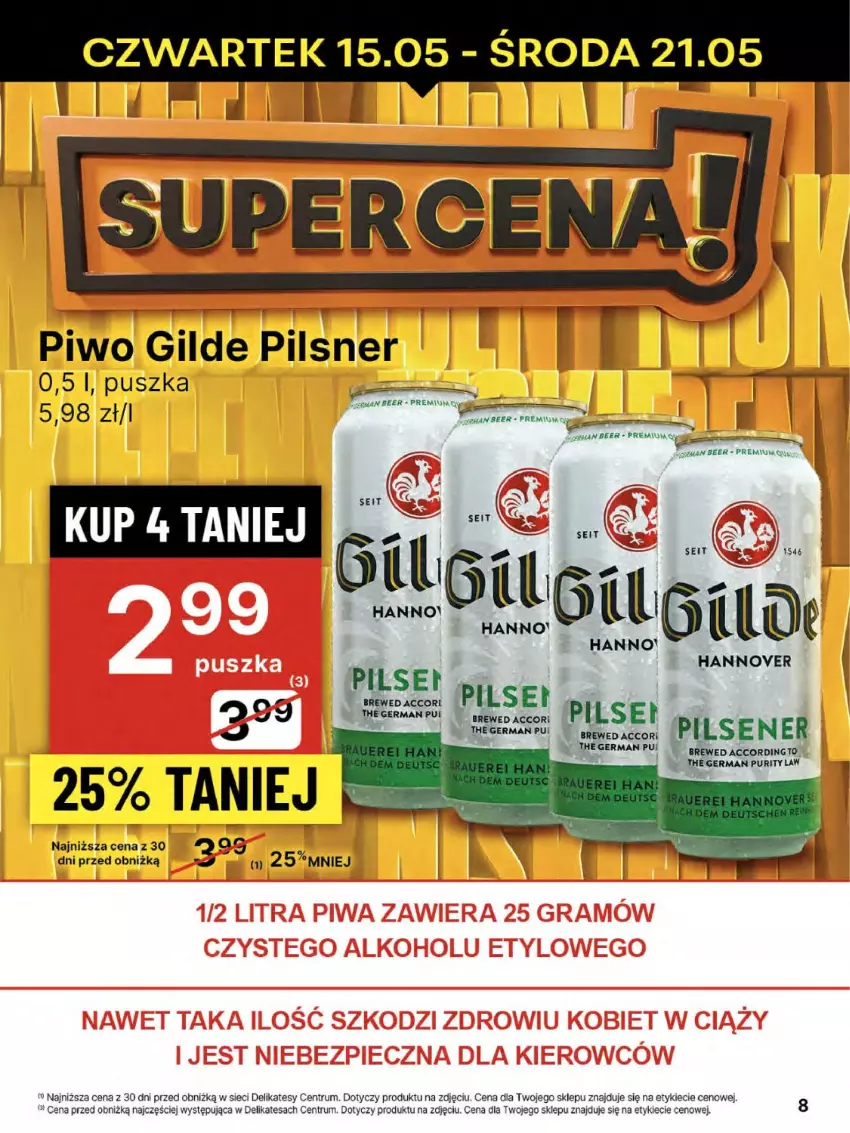 Gazetka promocyjna Delikatesy Centrum - Franczyza DC20 Czwartek - ważna 15.05 do 21.05.2025 - strona 8 - produkty: Piwo, Pur, Rum, Ser